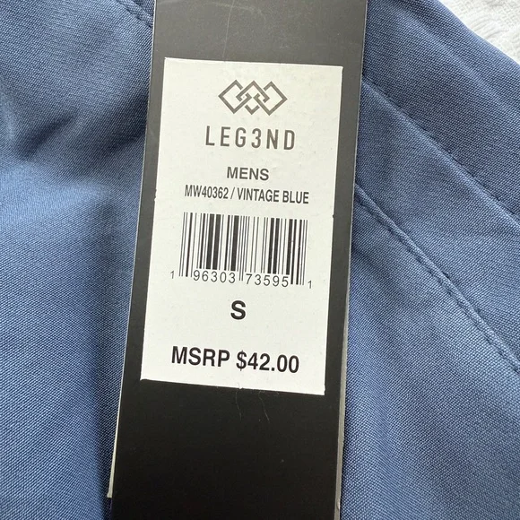 LEG3ND NWT Men's Size Small Blue Outdoor Hiking Joggers Elastic Waist Pants - Picture 3 of 5